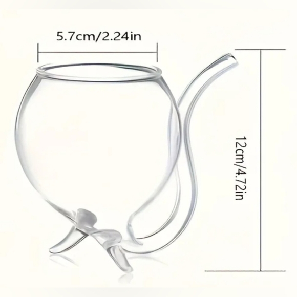 Glass With Built In Straw. - Picture 2 of 4